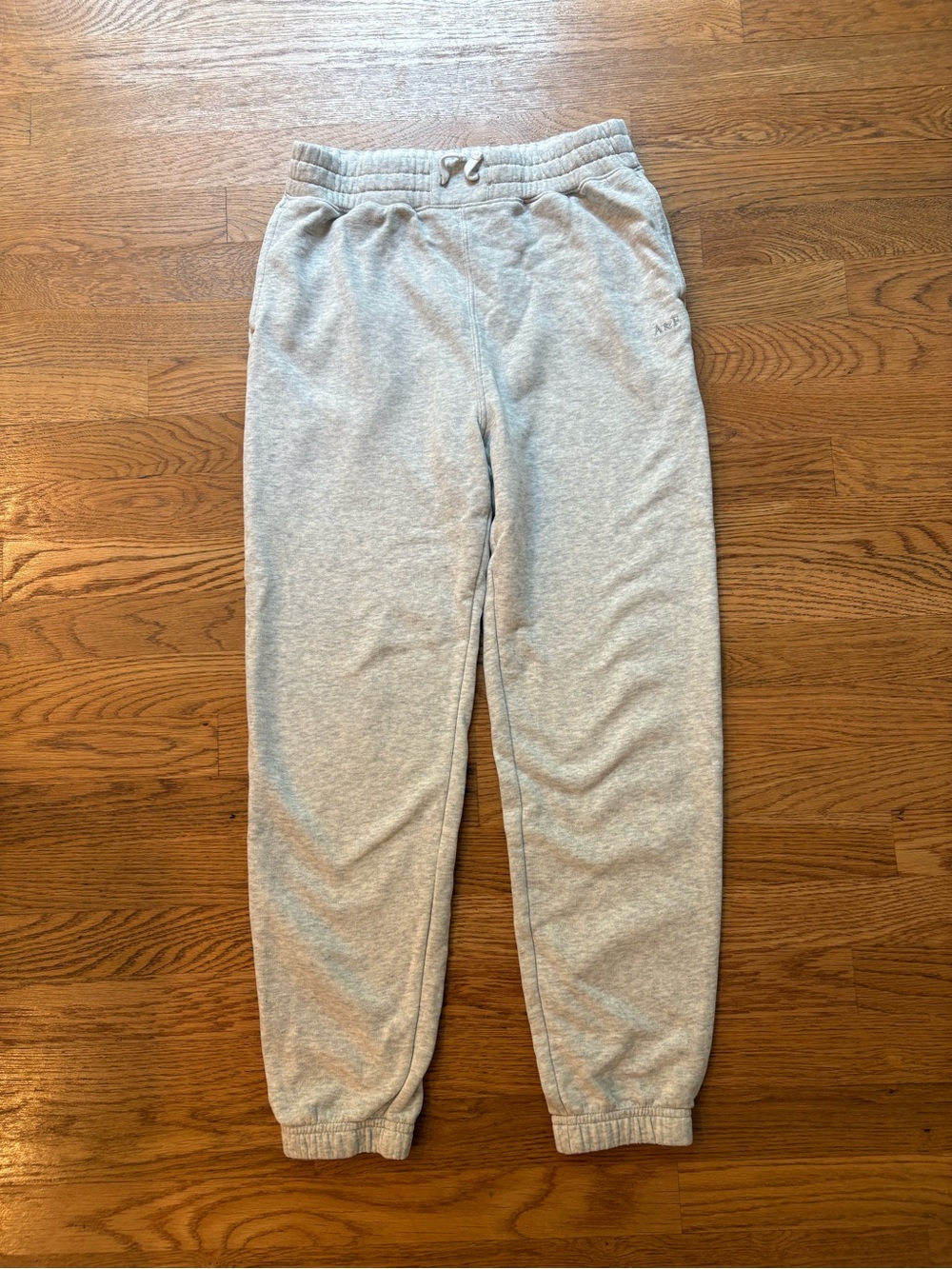abercrombie kids Light Gray Fleece-Lined Jogger Waistband